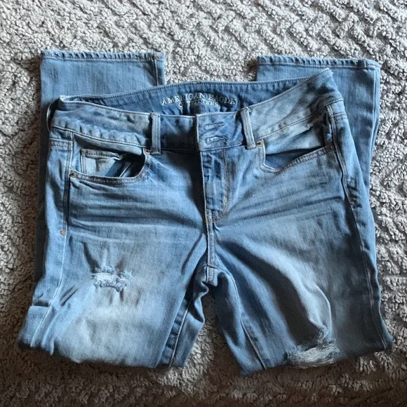 American Eagle Distressed Artist Crop Stretch Jeans — 8 - Picture 2 of 6